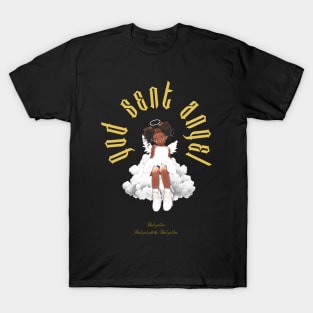 God Sent Black Girl Angel T-Shirt